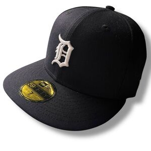 New Era Detroit Tigers Black White 59fifty Cap US 7